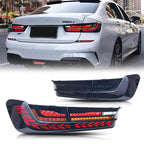 BMW 3 Series G20 2020-2021 smoked tail lights - Pair (Left+Right)