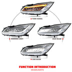 Honda Accord 9th Generation 2015-2017 LED Headlights - Pair (Left+Right)