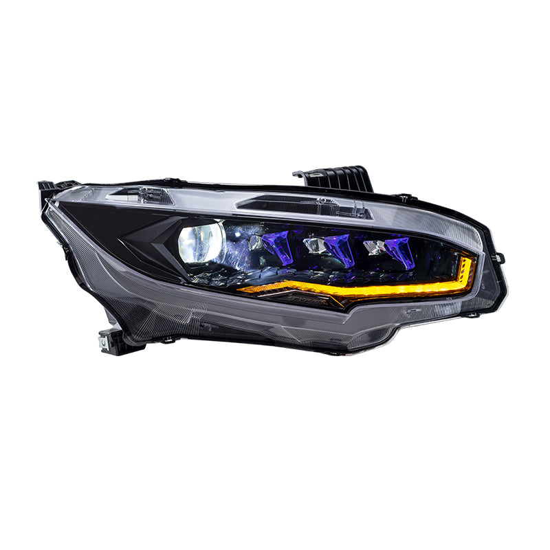 Honda civic 16-21 headlights without rotation - Pair (Left+Right)