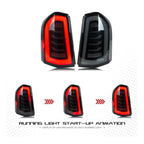 Chrysler 300c 2011-2014 Tail Lights(Black and Red) - Pair (Left+Right)