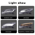 Honda Accord 8th Generation 08-12 Full LED Headlights - Pair (Left+Right)
