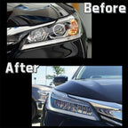 Honda Accord 9th Generation 2015-2017 LED Headlights - Pair (Left+Right)