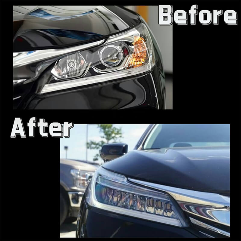 Honda Accord 9th Generation 2015-2017 LED Headlights - Pair (Left+Right)