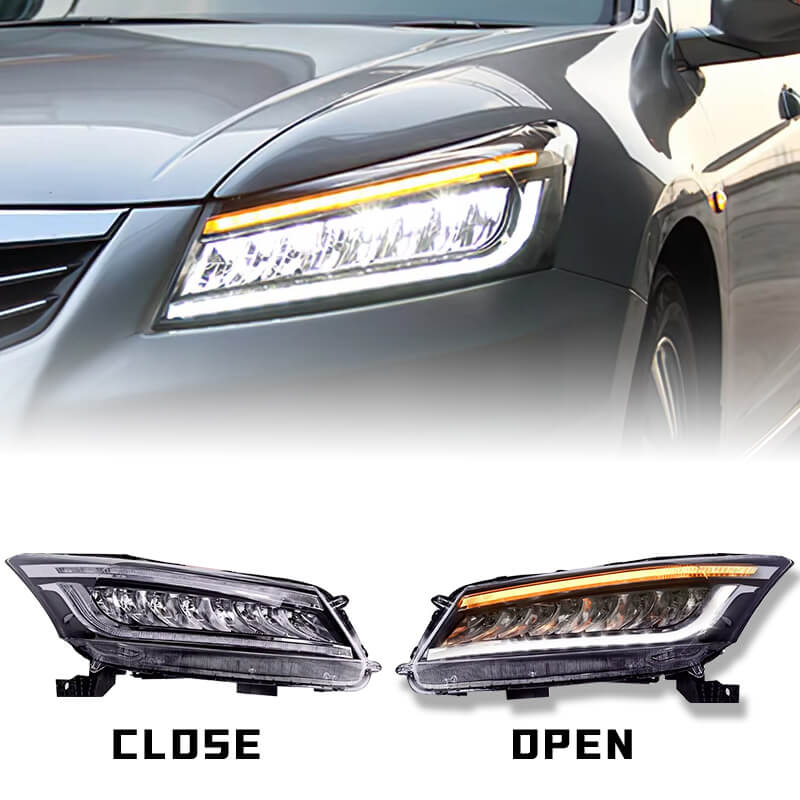 Honda Accord 8th Generation 08-12 Full LED Headlights - Pair (Left+Right)
