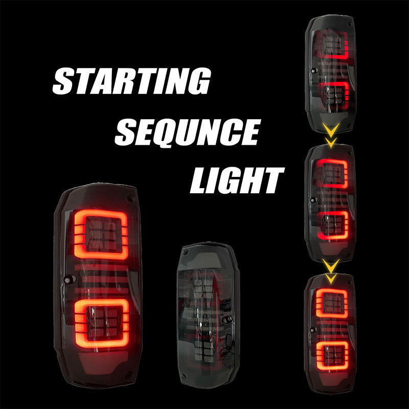 Toyota LC76 1976+ Smoke Tail lights - Pair (Left+Right)