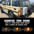 Toyota LC76 1976+ Smoke Tail lights - Pair (Left+Right)