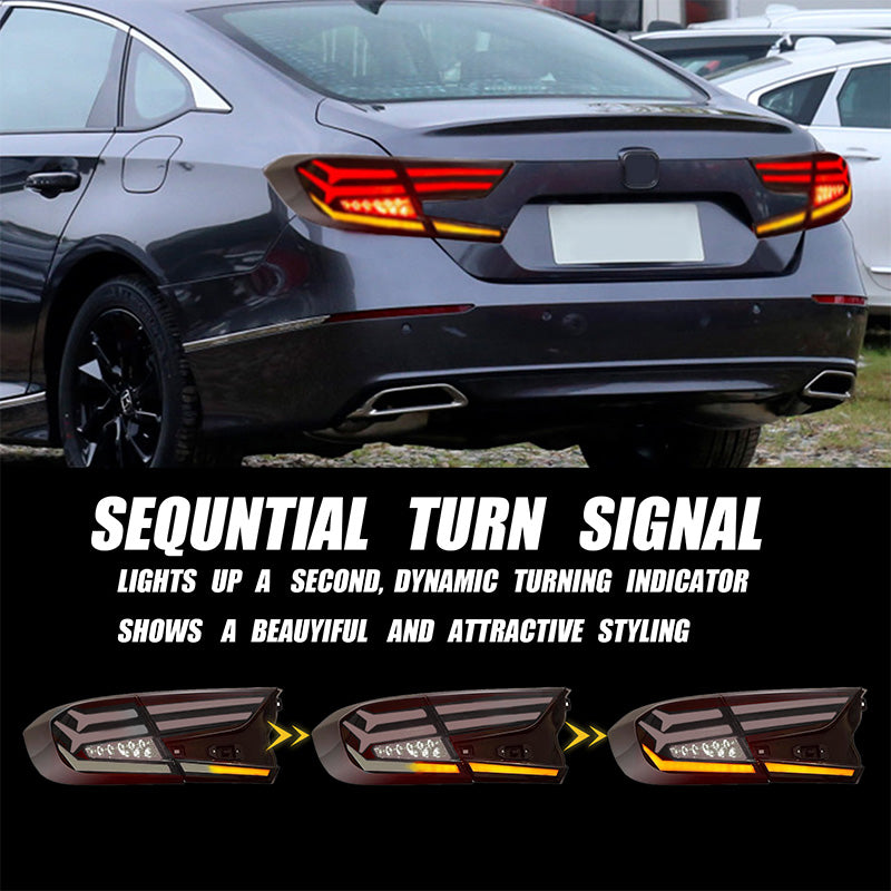 Honda Accord 18-22 Tail lights (Fishbone Style) - Pair (Left+Right)
