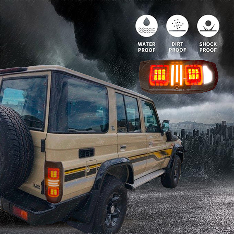 Toyota LC76 1976+ Smoke Tail lights - Pair (Left+Right)