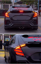 Honda Civic Hatchback 16-21 Smoked Tail lights - Pair (Left+Right)