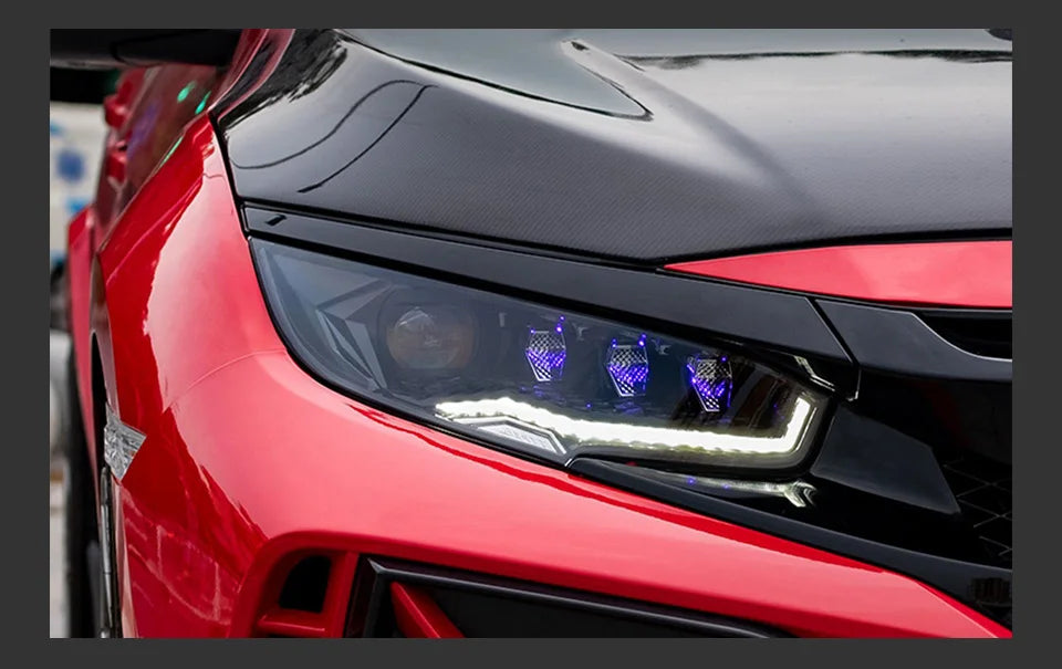 Honda civic rotating 16-21 headlights - Pair (Left+Right)