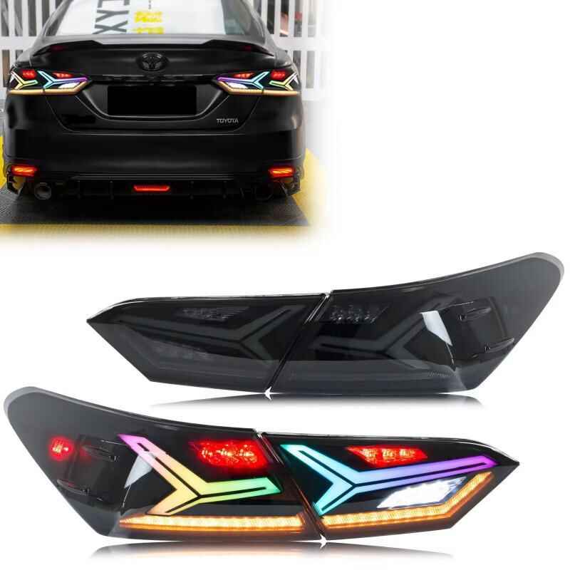 Toyota Camry 18-22 Fish Bone Tail lights with Sequential Animation - Pair (Left+Right)