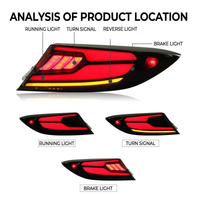 Toyota BRZ 22-24 Lobster Claw Clear Tail Lights - Pair (Left+Right)
