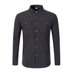 New Men's Double Pocket Casual Long Sleeve Shirt - A Hot Seller in the Men's Wear Market