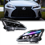 Lexus IS300 IS250 IS200 06-12 headlights (RGB) - Pair (Left+Right)