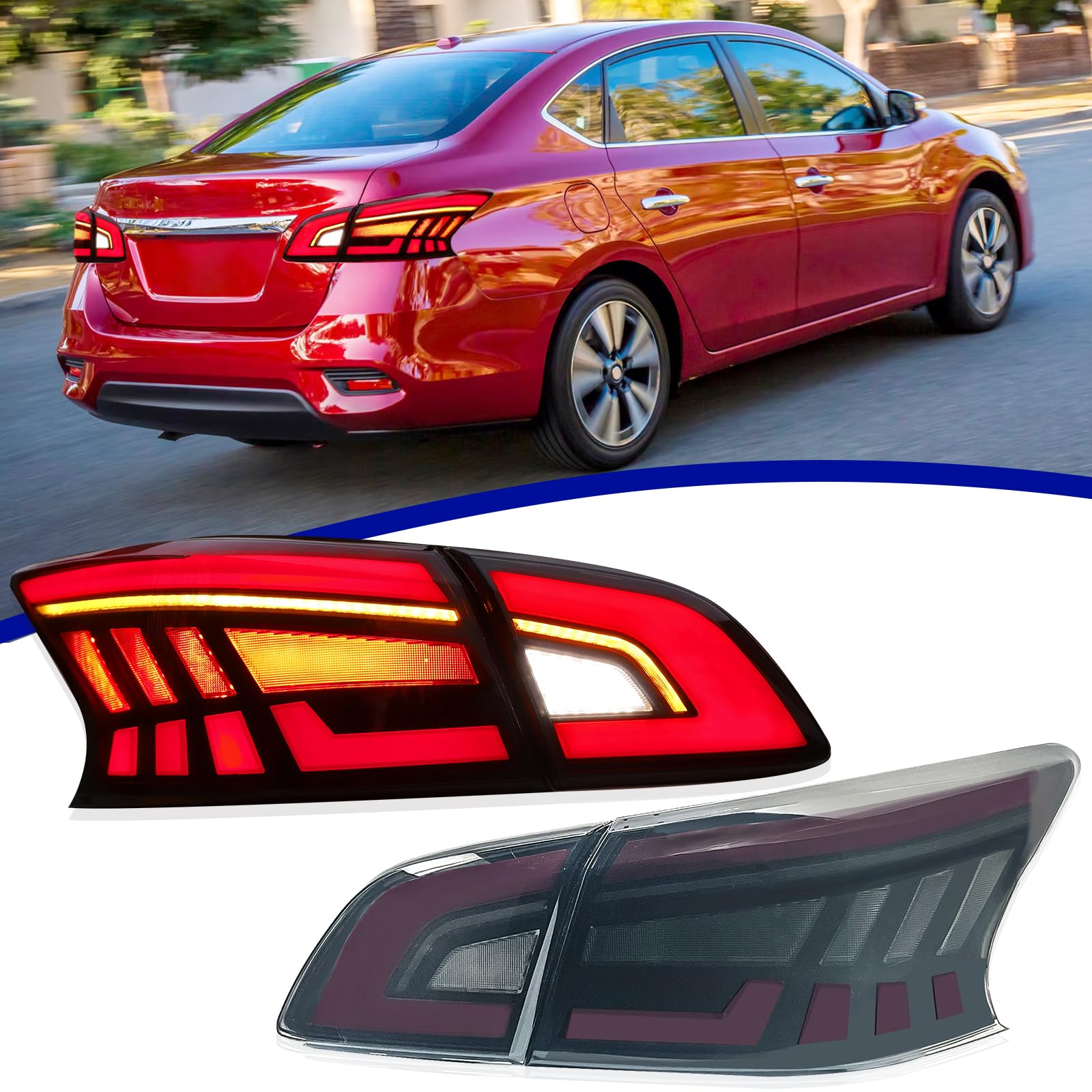 Nissan Sylphy/Sentra 12-22 Tail Lights - Pair (Left+Right)
