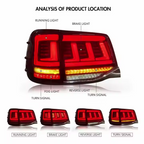 Toyota Land Cruiser 2016-2020 Smoke LED Tail Lights - Pair (Left+Right)