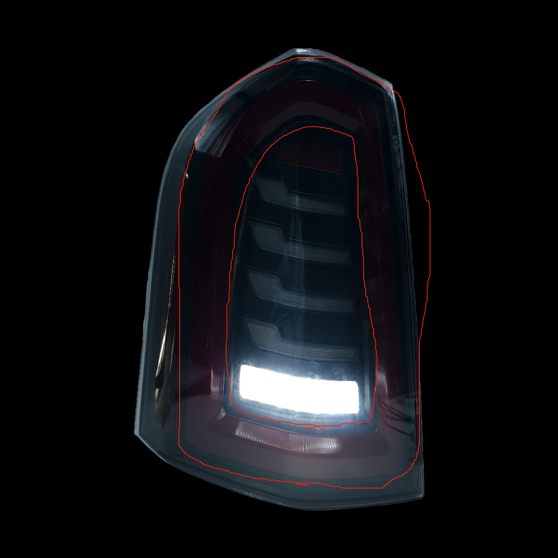 Chrysler 300c 2011-2014 Tail Lights(Black and Red) - Pair (Left+Right)