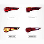 Nissan Sylphy/Sentra 20-22 tail lights (smoke + red) - Pair (Left+Right)