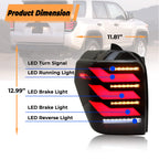 Toyota 4runner 10-23 smoke tail lights - Pair (Left+Right)