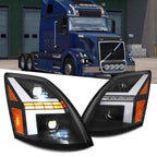 Volvo VNL VNM LED Headlights 2004-2018 - Pair (Left+Right)