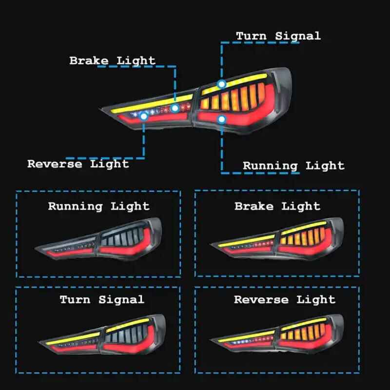 Nissan Sylphy/Sentra 20-22 tail lights (smoke + red) - Pair (Left+Right)