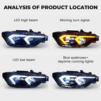 BMW 3 Series F30/F31/F35 13-19 LED Headlights - Pair (Left+Right)