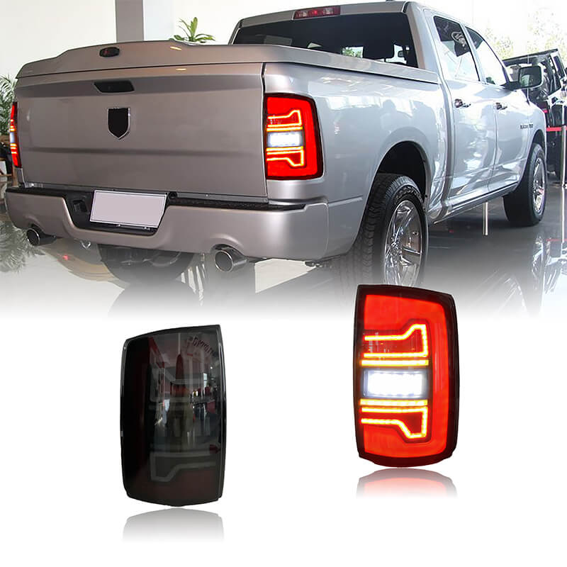 Dodge 2002-2006 Ram 1500 2500 3500 LED Smoked Tail Lights - Pair (Left+Right)
