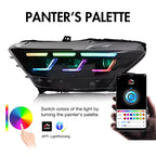 Ford Mustang S550 2015–2017 Triple Beam Lens Headlights - Pair (Left+Right)