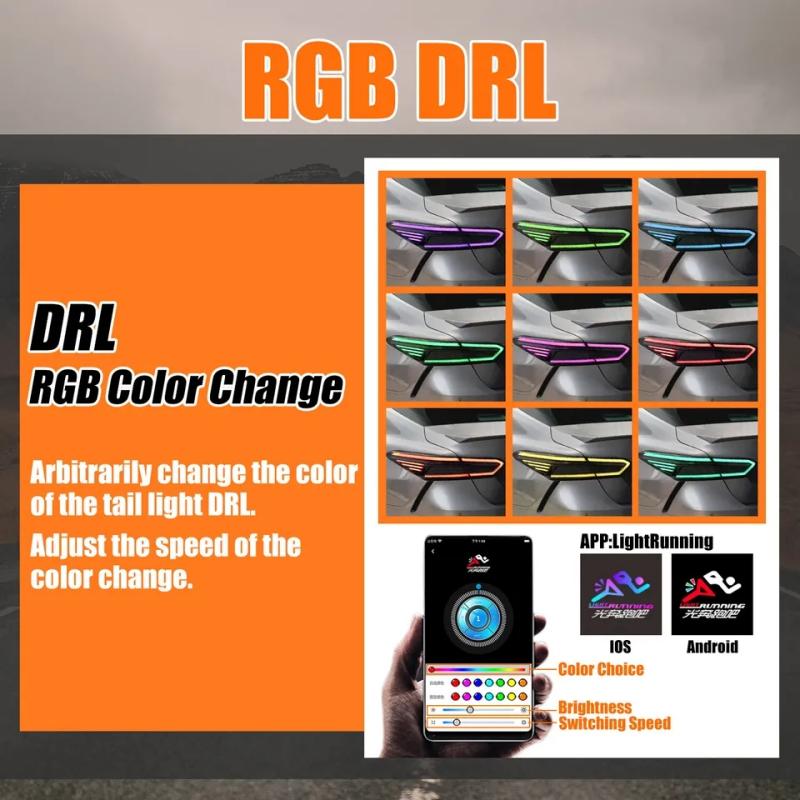 Toyota Camry 18-22 Rectilinear RGB Tail lights - Pair (Left+Right)