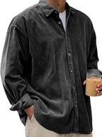 Men's Stylish Corduroy Urban Casual Daily Long-Sleeved Shirt