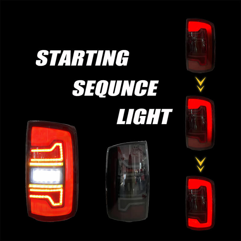Dodge 2002-2006 Ram 1500 2500 3500 LED Smoked Tail Lights - Pair (Left+Right)
