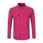 New Men's Double Pocket Casual Long Sleeve Shirt - A Hot Seller in the Men's Wear Market