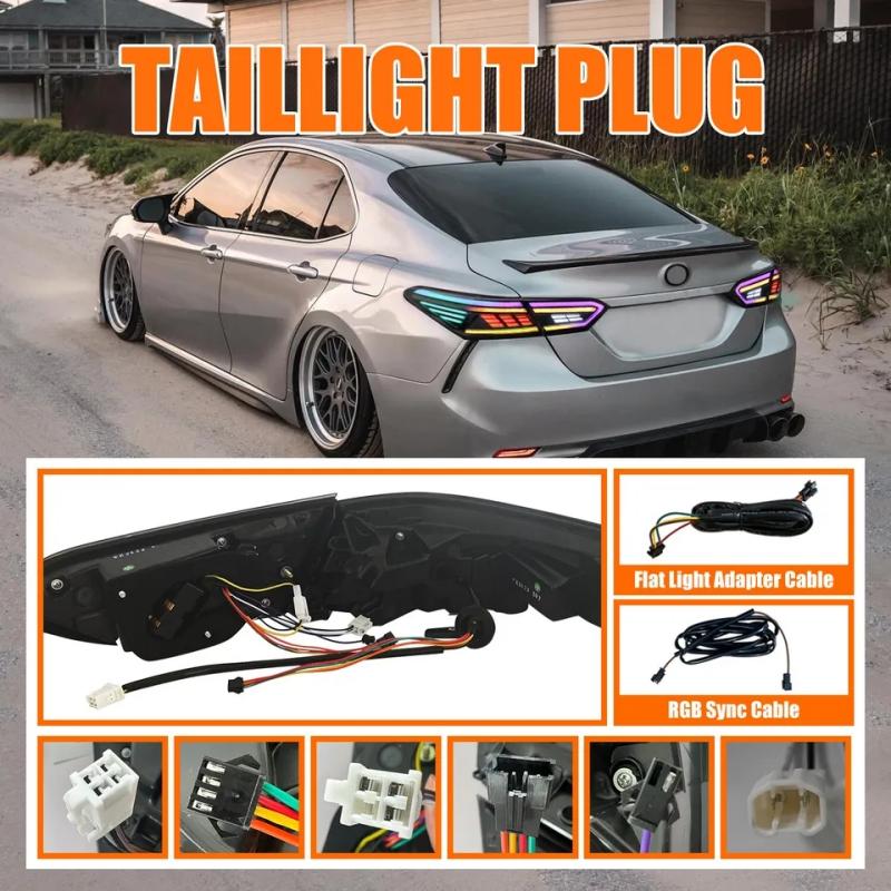 Toyota Camry 18-22 Rectilinear RGB Tail lights - Pair (Left+Right)