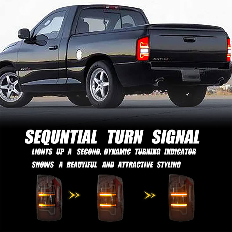 Dodge 2007-2008 Ram 1500 2500 3500 LED Tail Lights - Pair (Left+Right)