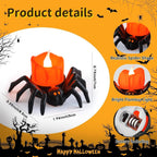 🏆2025 Halloween Hot Sale⚡🎃Halloween LED Pumpkin Lamp with Creepy Spider - Flameless Flickering Candle Light for Home Decor🕷️
