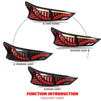 Nissan Altima 19-21 dragon scale tail lights - Pair (Left+Right)