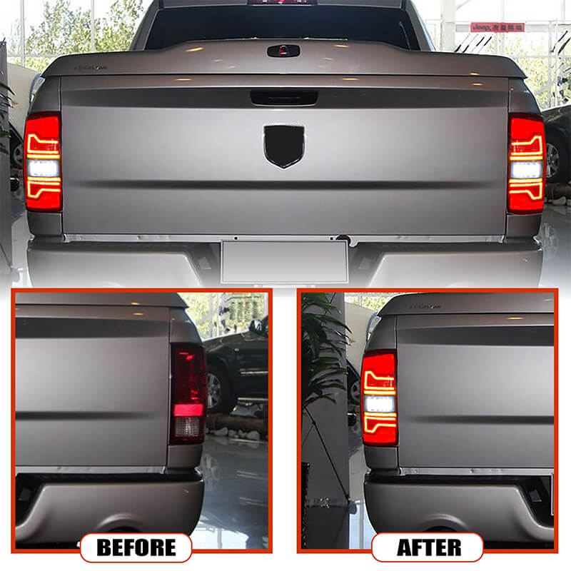 Dodge 2002-2006 Ram 1500 2500 3500 LED Smoked Tail Lights - Pair (Left+Right)