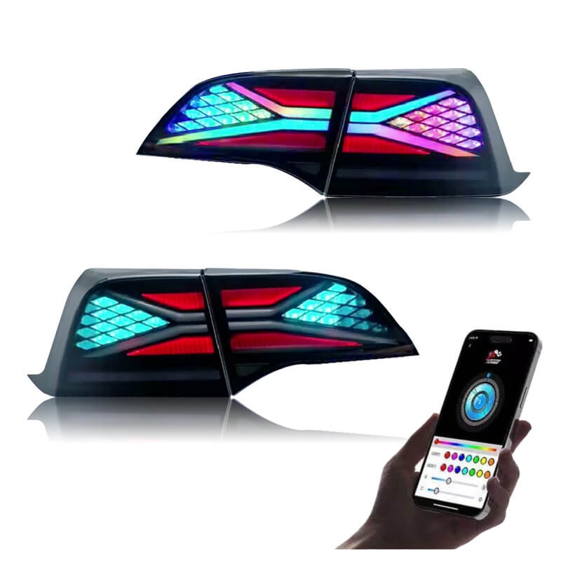 Tesla model 3/Y 18-23 RGB Tail lights (RGB) - Pair (Left+Right)