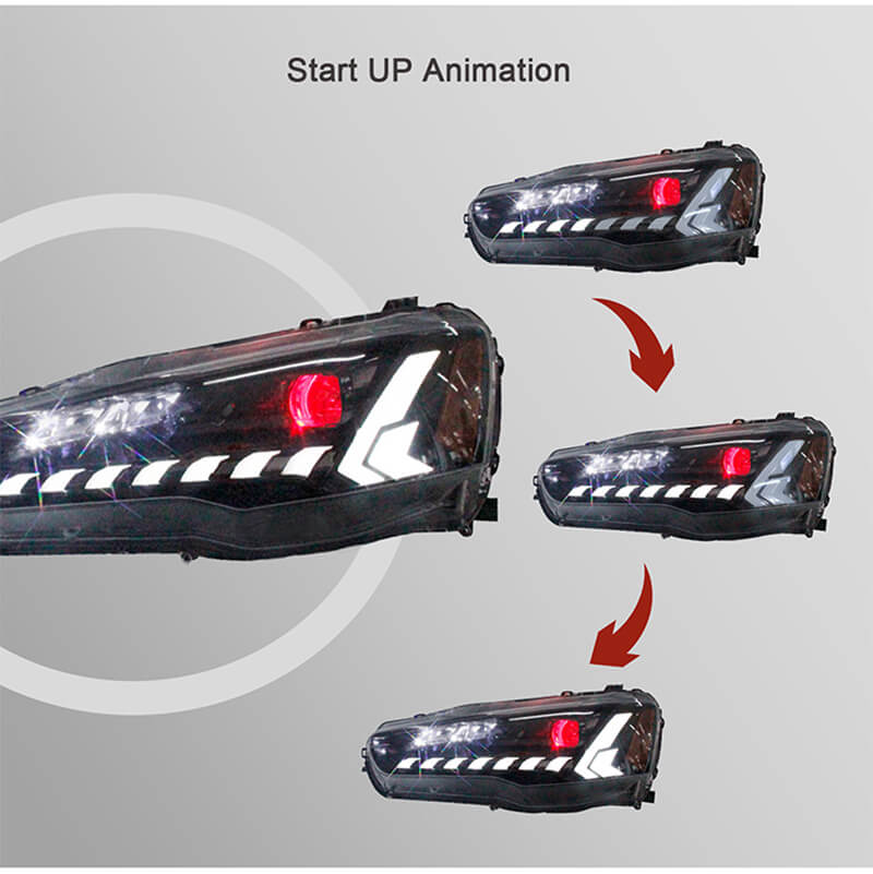 Mitsubishi Lancer 08-18 headlights - Pair (Left+Right)