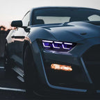 Ford Mustang S550 2015–2017 Triple Beam Lens Headlights - Pair (Left+Right)