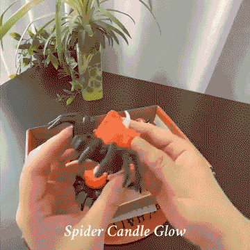 🏆2025 Halloween Hot Sale⚡🎃Halloween LED Pumpkin Lamp with Creepy Spider - Flameless Flickering Candle Light for Home Decor🕷️