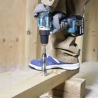 The only drill bit capable of drilling through wood, concrete and iron in seconds.