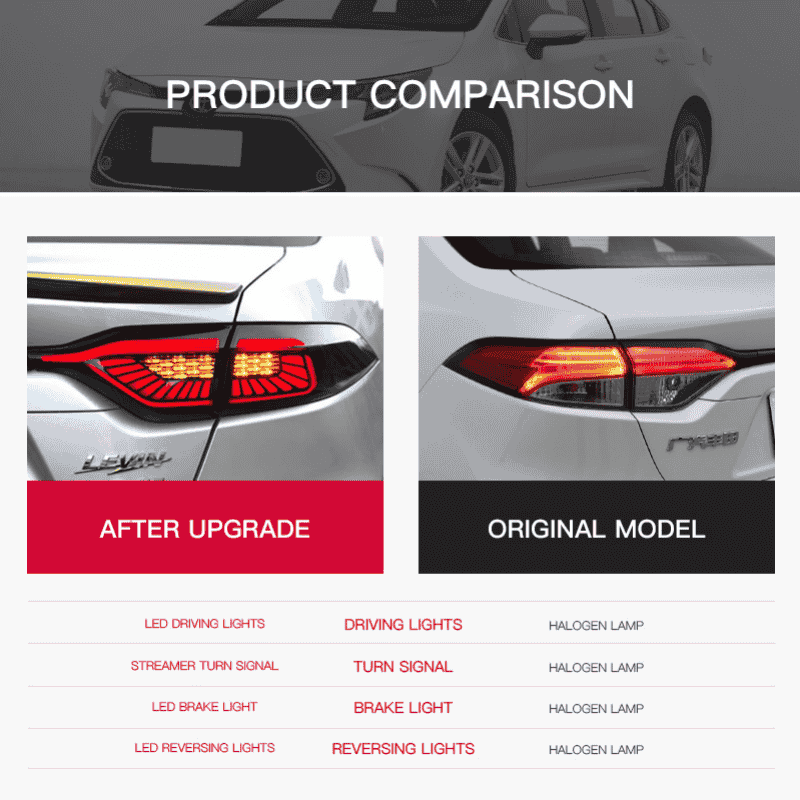 Toyota Levin / US corolla 19-22 Tail lights - Pair (Left+Right)