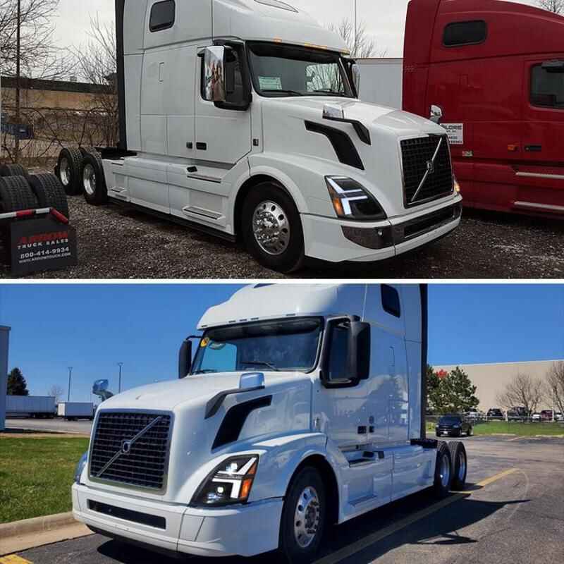 Volvo VNL VNM LED Headlights 2004-2018 - Pair (Left+Right)