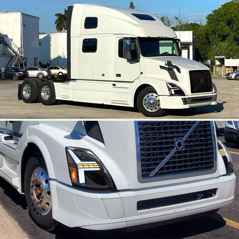 Volvo VNL VNM LED Headlights 2004-2018 - Pair (Left+Right)