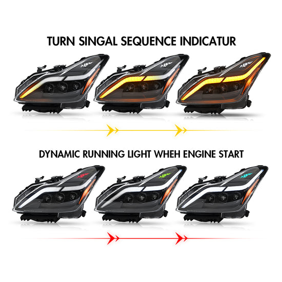 Infiniti g37 coupe headlights (2008-2013) - Pair (Left+Right)