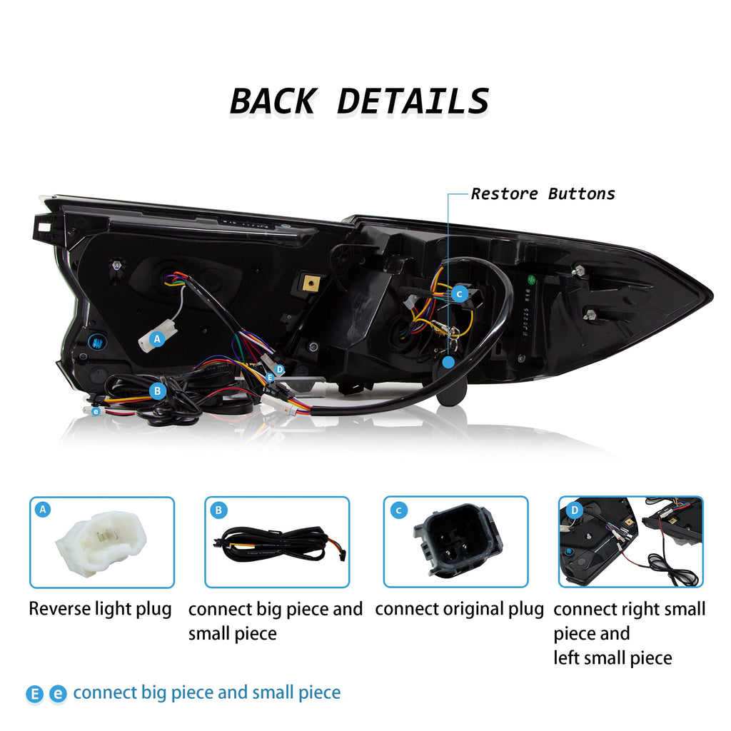 Honda Accord Gen 10th 18-22 RGB Digital Tail Lights - Pair (Left+Right)