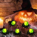 🏆2025 Halloween Hot Sale⚡🎃Halloween LED Pumpkin Lamp with Creepy Spider - Flameless Flickering Candle Light for Home Decor🕷️