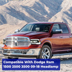 Dodge Ram 1500, 2500, 3500  LED Headlights(2009-2018）- Pair (Left+Right)
