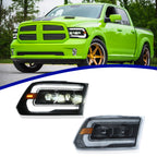 Dodge Ram 1500, 2500, 3500  LED Headlights(2009-2018）- Pair (Left+Right)